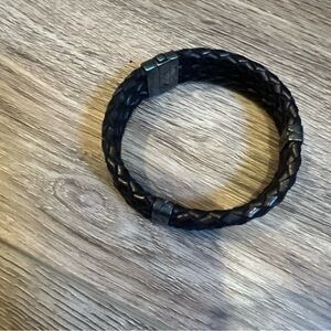 John Hardy Black Braided Leather Bracelet